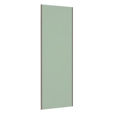 Imagem de Porta de Correr Closet 80cm com Puxador Perfil Champagne e Kit Ferrage