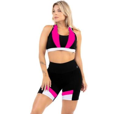 Imagem de Conjunto De Academia Short E Top Feminino Grosso Não Marca - HYPE MODA