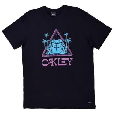 Imagem de Camiseta Oakley Psy Frog Triangle Print WT24 Blackout, Preto, M