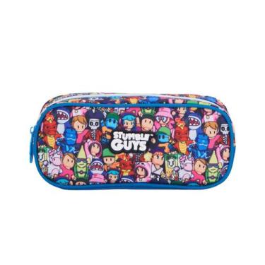 Imagem de Estojo Simples Stumble Guys Escolar Juvenil Meninos Game Cor:Azul, Azu