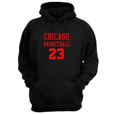 Imagem de Blusa Moletom Capuz Basquete Chicago Basketball número 23 - Loja Click