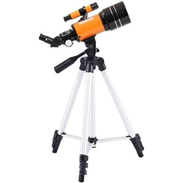 Imagem de Telescópio refrator astronômico com abertura de 70 mm, bom presente para observar a lua e a paisagem, telescópio portátil de viagem com suporte de mochila para smartphone (cor: Pacote 3) (pacote 2)