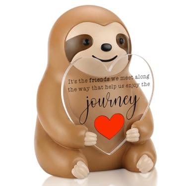 Imagem de Estatueta de amizade preguiça presente para mulheres e homens, decoração de mesa de incentivo para amigo, colega de trabalho, professor, enfermeira, estátua de escritório de apreciação inspiradora