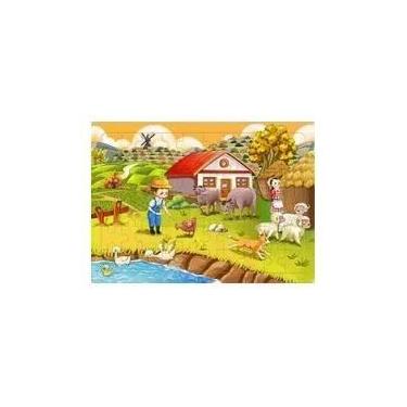 Imagem de Quebra-Cabeça De Veículos De Animais De Madeira Para Crianças, 60 Peça