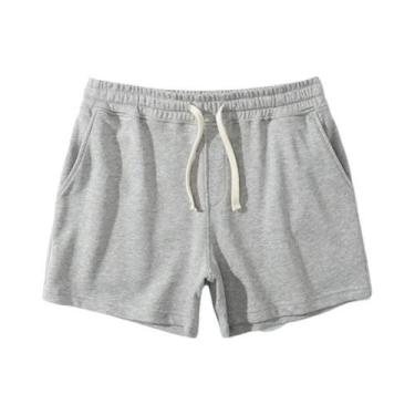 Imagem de Bermudas De Algodão Masculinas Para Corrida, Academia, Fitness, Yoga, 