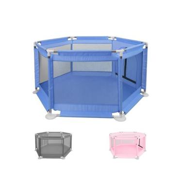 Imagem de Cercadinho Bebê Infantil Chiqueirinho Criança Baby Bear Pequeno, Azul