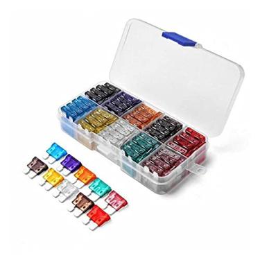 Imagem de Fusível 100 peças fusíveis de carro 2A 3A 5A 7,5A 10A 15A 20A 25A 30A 35A Amp com clipe de caixa sortido conjunto de fusíveis tipo lâmina automática