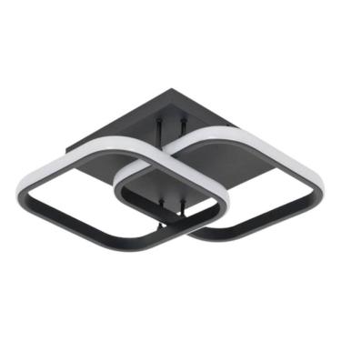 Imagem de Luminária Led Moderna Quadrada 26W Bivolt 3 Em 1 Preto