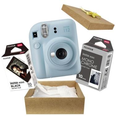 Imagem de Kit Presente Câmera Instax Mini 12 Com Filme Preto Branco + Filme Pret