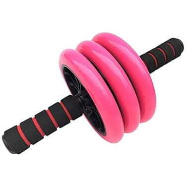 Imagem de Feiyx Rolo de três rodas, escultor de núcleo abdominal fitness para exercícios abdominais - treino de academia em casa, rolo de roda abdominal com tapete, kit de rolo de roda abdominal para homens e