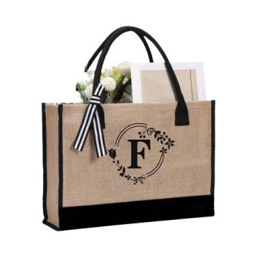 Imagem de Bolsa De Ombro Masculina De Linho De Grande Capacidade Com Estampa De 