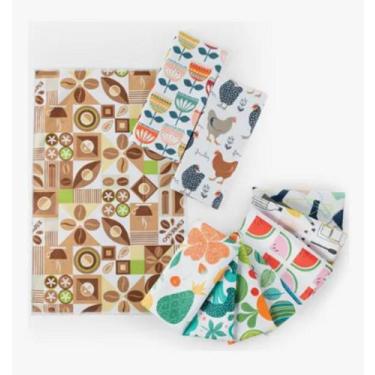 Imagem de Kit 10 Panos De Prato Seca Mais Guardanapos Coloridos Macios Cor Varia