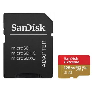 Imagem de Cartão De Memória Sandisk Extreme Micro SDXC, 128GB, 190MB/s, Uhs-I V30 U3 A2