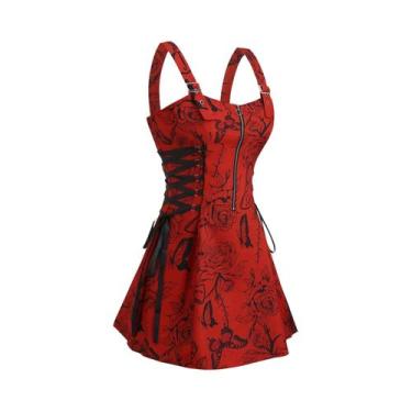 Imagem de Vestido plus Size Com Estampa De Caveira Para Mulheres, Tendência Euro