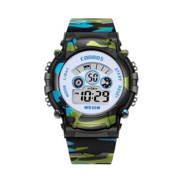 Imagem de Relógio Digital Esportivo Infantil À Prova D'Água Com LED Luminoso, Mu