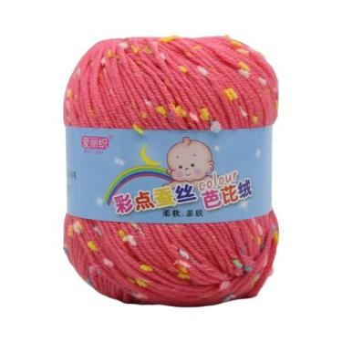 Imagem de Fio De Algodão Colorido 50g Para Tricô Manual, Crochê, Suéter, Coberto