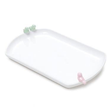 Imagem de Bandeja Travessa Para Servir De Porcelana Birds Pássaros Wolff 25,5x15cm