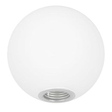 Imagem de KALLORY Globo de vidro branco lâmpada de vidro de substituição cúpula globo lâmpada de acrílico poste globo tampa de lâmpada redonda para lâmpada de parede pingente, G9 15 cm