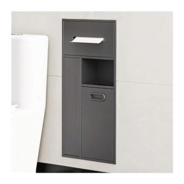 Imagem de Nicho de chuveiro de aço inoxidável - Rack de armazenamento de alcova embutido para papel higiênico, lixeira, xampu e artigos de higiene pessoal - Organizador versátil para cozinha, banheiro e quarto