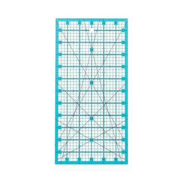 Imagem de Régua Acrílica Transparente Reversível Antiderrapante 6 X 12 Para Ferr