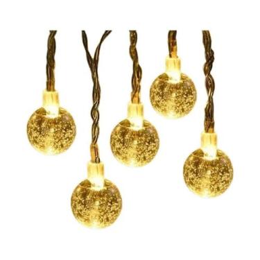 Imagem de Guirlanda De Luzes LED Em Forma De Bola De Cristal 1.5-10m Operada Por