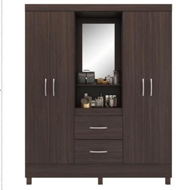 Imagem de Guarda Roupa Casal Capelinha Lord Café - Demóbile