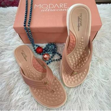 Imagem de Chinelo De Dedo Feminino Modare 7174.105 Pisada Pronada, Nude, 36