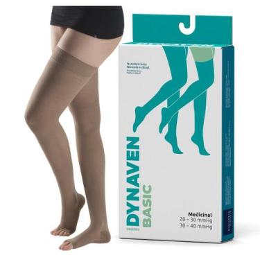 Imagem de Meia Coxa 7/8 Compressiva  Sigvaris Dynaven Basic  20-30mmhg - Bege, P