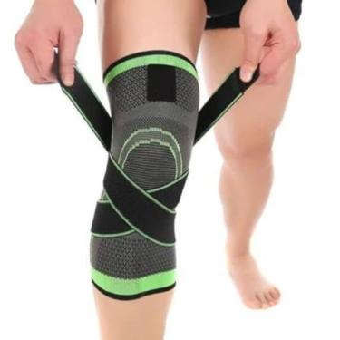 Imagem de Joelheira Ortopédica de Compressão Ajustável Elástica Proteção e Alívi