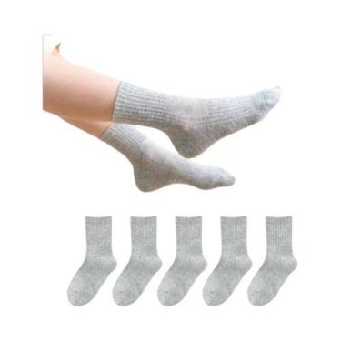 Imagem de Meias De Algodão Listradas Para Meninos E Meninas, 5 Pares, Primavera,