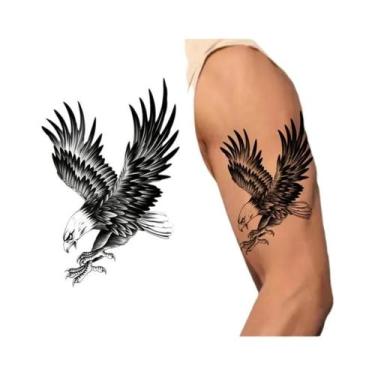 Imagem de Adesivo De Tatuagem Temporária De Águia À Prova d'Água E De Longa Dura