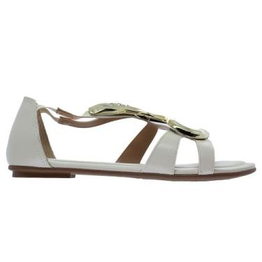 Imagem de Sandália Rasteira Feminina Beira Rio 8367.873 Offwhite, 37, Offwhite