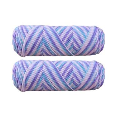 Imagem de Fio De Algodão Leite Colorido De 5 Fios Tingido Para Suéter De Bebê, 2