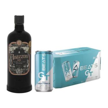 Imagem de Kit Gin Amázzoni Rio Negro 750ml + Drink Pronto  - Beats GT Sabor Gin 
