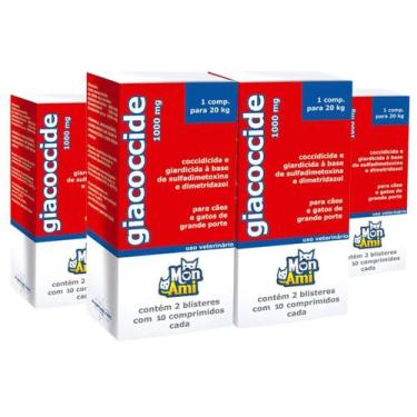 Imagem de Kit 4 Antimicrobiano Giacoccide 1000mg Mon Ami - 20 Comp