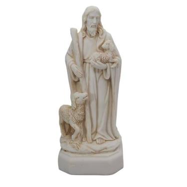 Imagem de Decoração Estátua Imagem Religiosa Cristão em Resina Jesus Bom Pastor 
