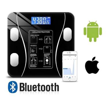 Imagem de Balança Digital Corporal Bioimpedância Aplicativo Bluetooth - MS Fisio