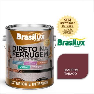Imagem de Tinta Esmalte Direto Na Ferrugem 3,6 Litros Brasilux Escolha sua Cor S