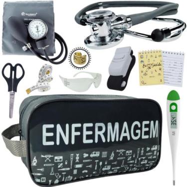 Imagem de Kit Academico Enfermagem Premium Preto Completo - Love Saude, GRAFITE 