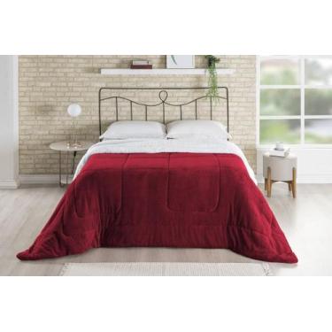 Imagem de Cobertor Sherpa Casal Queen 2,40M X 2,20M Vermelho Inverno - Beatriz E
