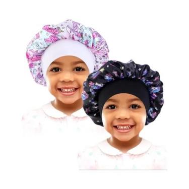 Imagem de Touca De Cetim Ajustável Para Bebês E Crianças, Boné Sedoso Para Cabel