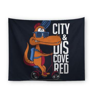 Imagem de Tapeçaria, crocodilo, estética de sala de parede, 150x150cm, microteci