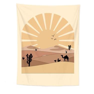 Imagem de Tapeçaria de parede Desert Camels Microfabric 150x130cm - yiweisai