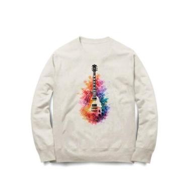 Imagem de Moletom Watercolor Guitar - - Studio Geek, 3G, Off white