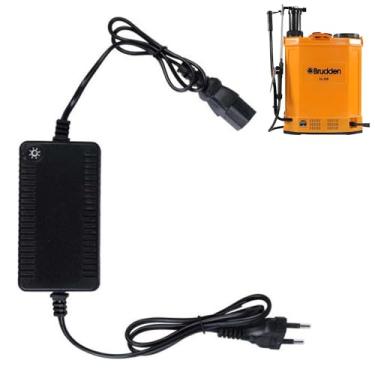 Imagem de Carregador Bivolt 12v 1A Bateria Pulverizador Elétrico E Manual Brudden Ss20b 20 Litros Original Peças De Reposição Bomba Costal Aplicação Veneno