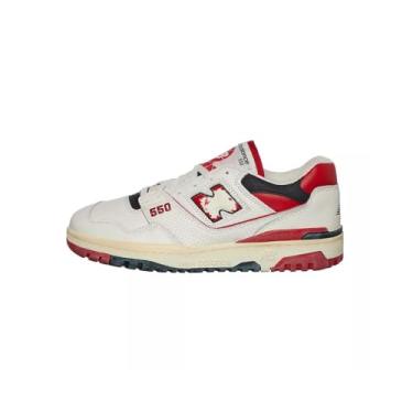 Imagem de New Balance Tênis masculino 550, Sea Salt/Team Red/Black, 36