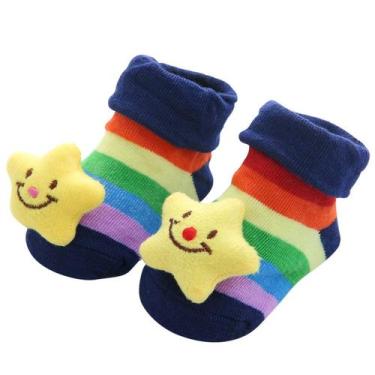 Imagem de Meias Baby Antiderrapante Sapatinho Bichinho Pantufas Divertidas linha
