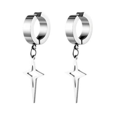 Imagem de Brincos De Clipe Com Pingente De Cruz Da Moda, Sem Furo, Para Homens E