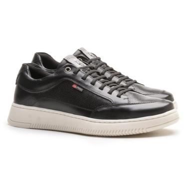 Imagem de Sapatênis Masculino Sola Alta Couro Casual Moderno Calprado-Masculino