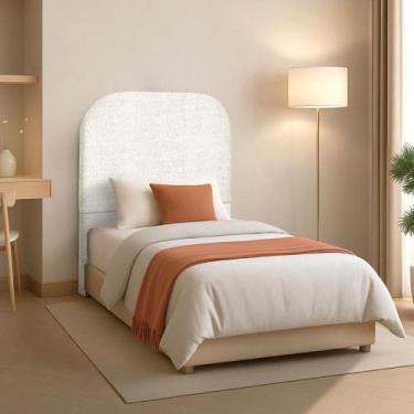 Imagem de Cabeceira Organica 100 cm Para Cama Box Solteiro Boucle Premium - Cliq